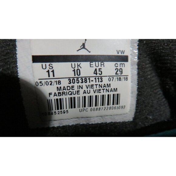 Nike Air Jordan 8 Retro South Beach Leather Kicks Men's 11 Sneakers 3044381-113 - Picture 10 of 10